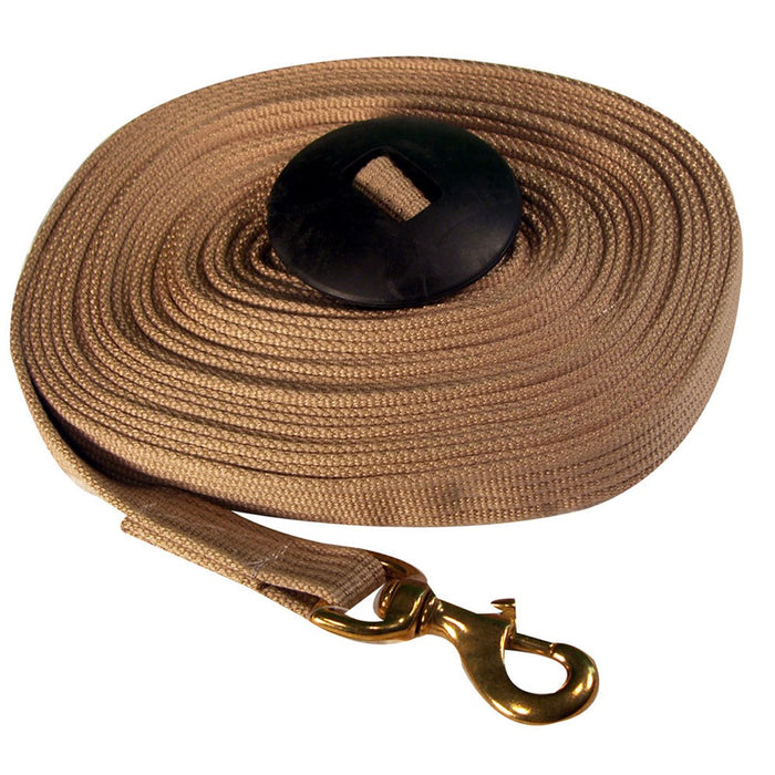 Deluxe Cotton Lunge Line with Solid Brass Snap 35'