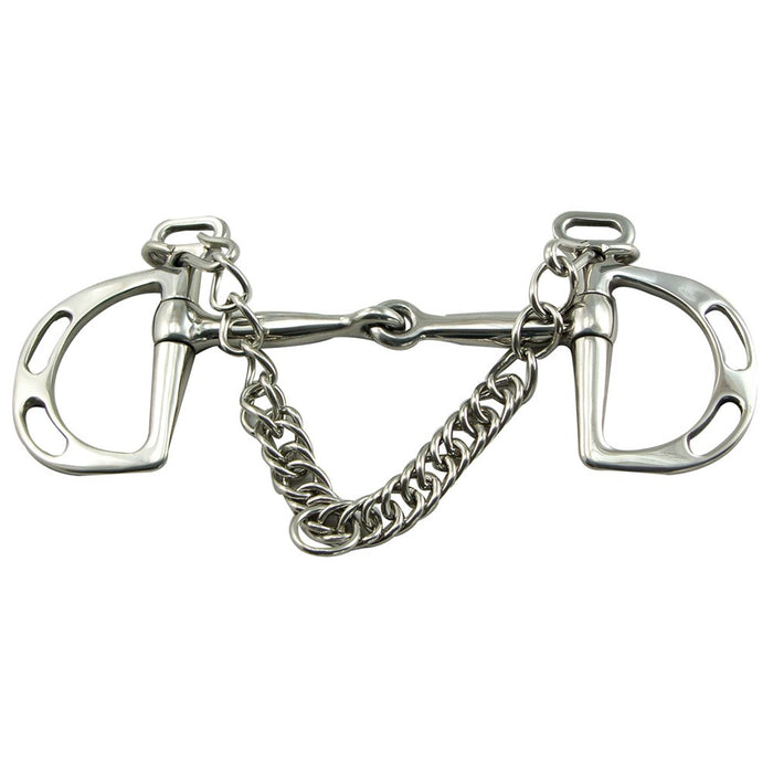 Kimberwick Stainless Steel Snaffle Bit Slotted Cheeks