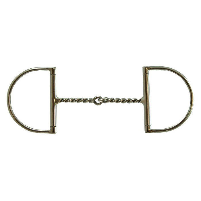 Large Dee with Light Twisted Wire Mouth Stainless Steel Bit