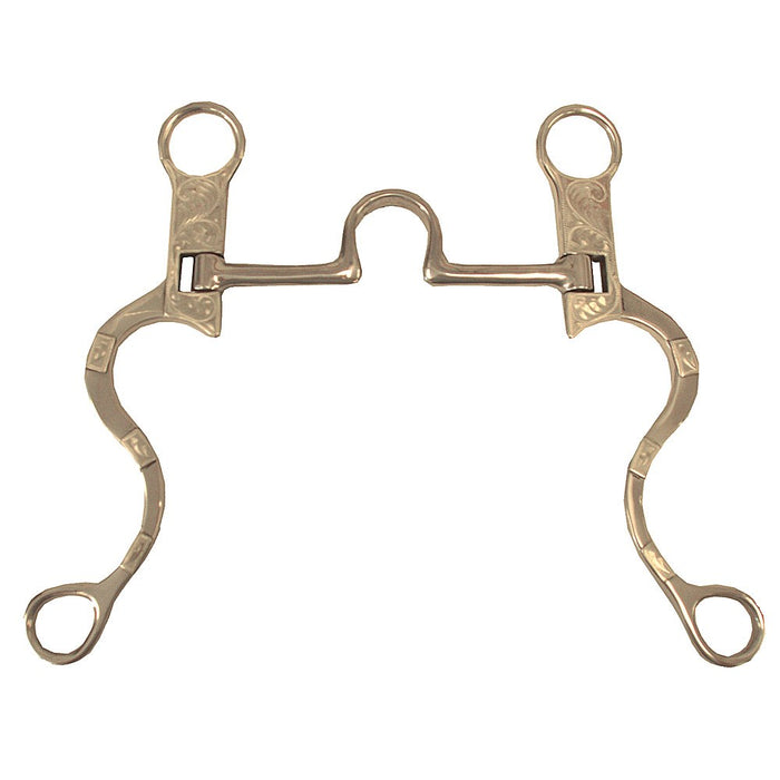 English Port with Inlay Curb Bit 5" with 8-1/2" Cheeks