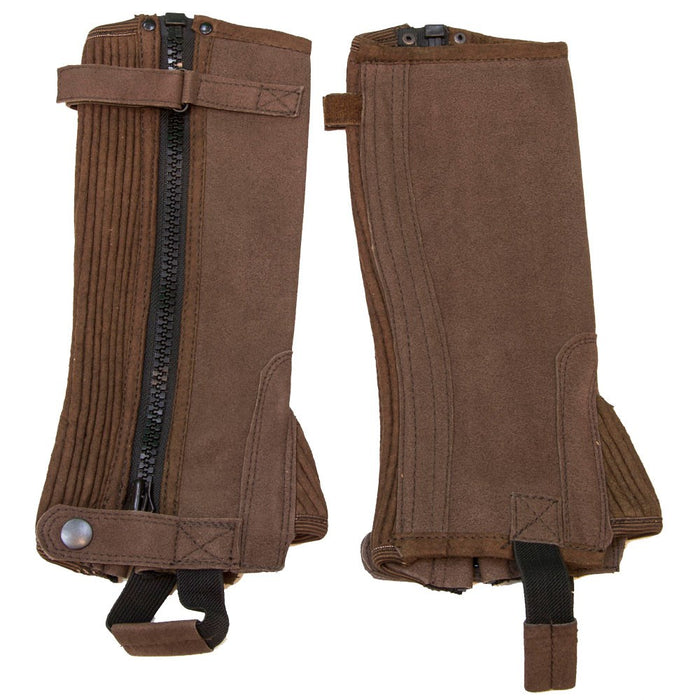 Equine Athletics Kids Clarino Half Chaps - Chocolate