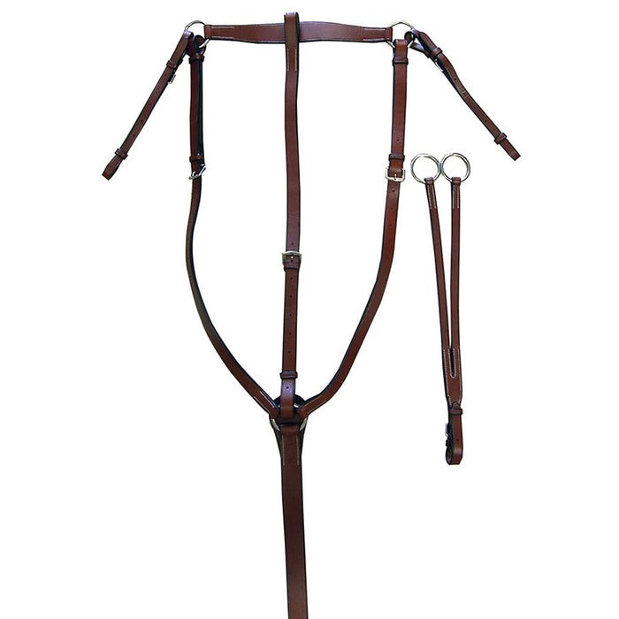 Exselle Elite Traditional Flat Hunt Breastplate with Attachments - Oak