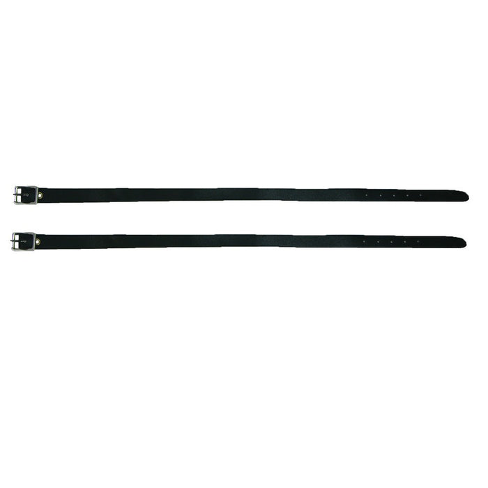 Economy Leather English Spur Strap with Roller Buckle - Black
