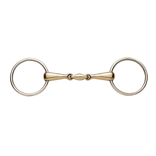 18mm Elite German Silver Peanut Mouth Snaffle with Stainless Steel Rings