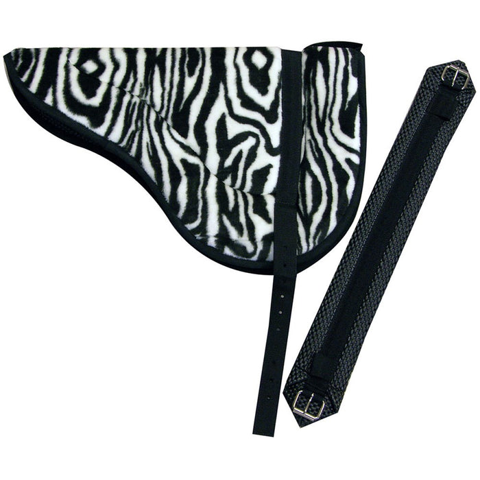 Zebra Fleece Bareback Pad with Non Slip Bottom