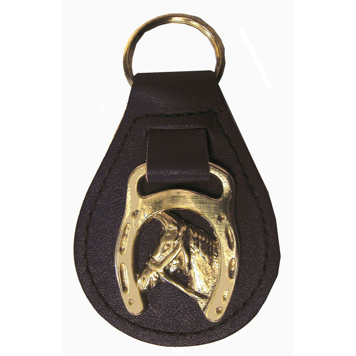One Horse Head Leather Key Fob