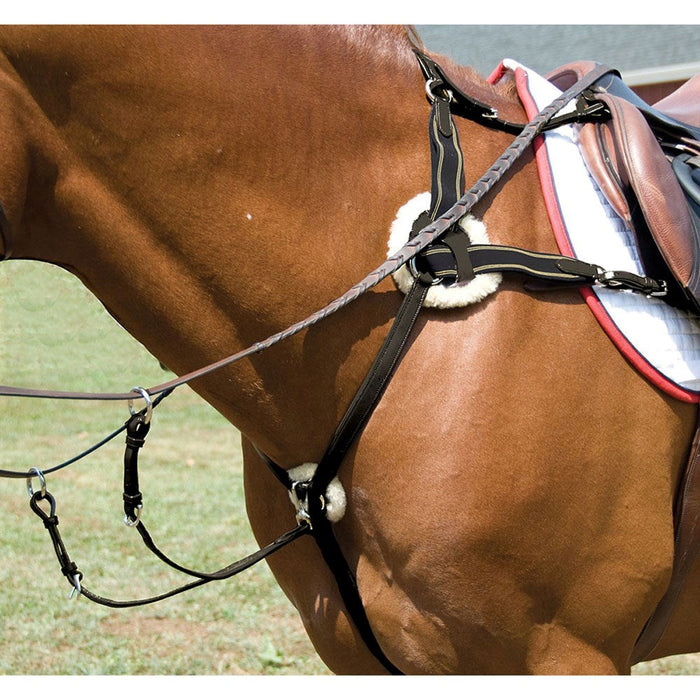 Exselle Elite 5 Point Breastplate with Running Martingale Attachment