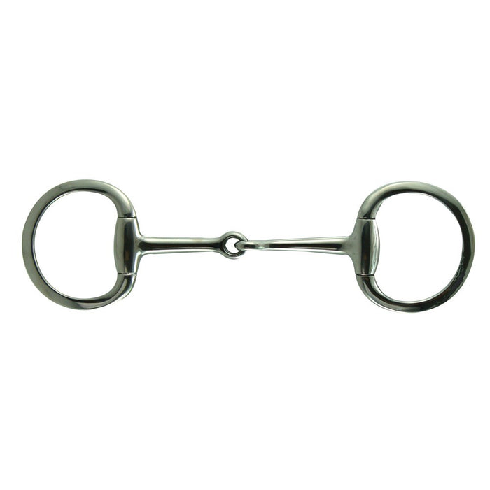 Jointed Stainless Steel Flat Ring Eggbutt Snaffle Bit (Discontinued)