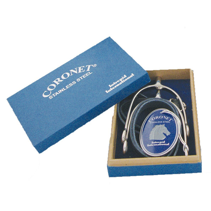 Coronet POW Stainless Steel English Mens Show Spurs 1" - Boxed (Discontinued)