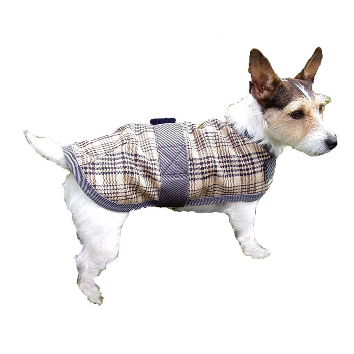 High Spirit Flece Lined Dog Coat - Horseman's Plaid