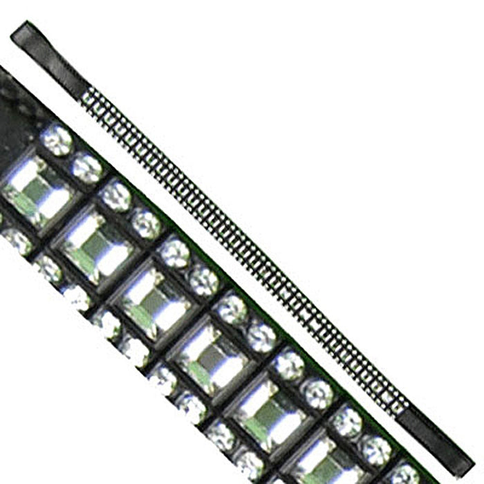 Exselle Browband with Marquis Cut Swarovski Crystals - Black/Full