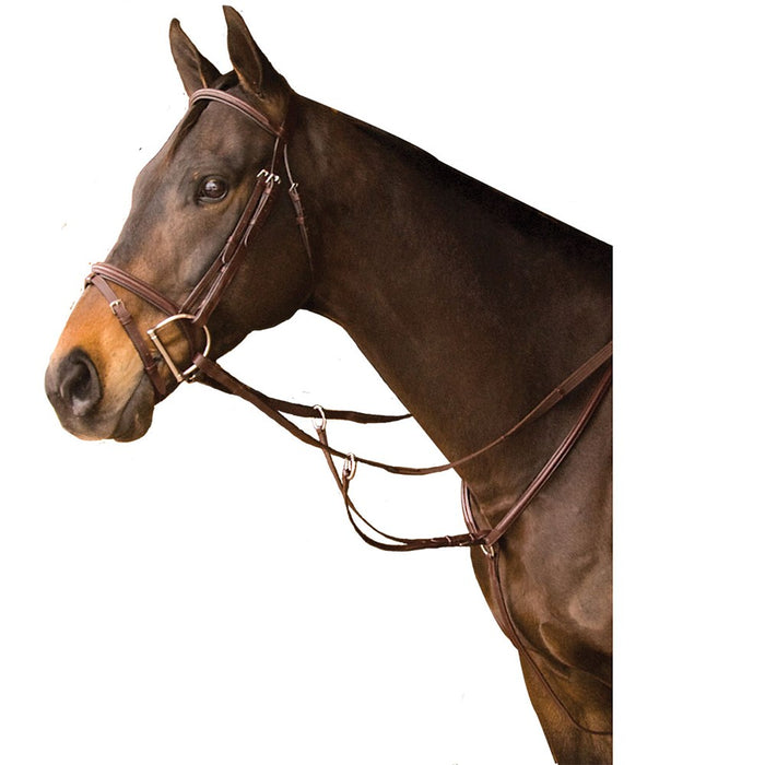 Exselle Event Plain Raised Padded Bridle and Laced Reins with Flash (Discontinued)