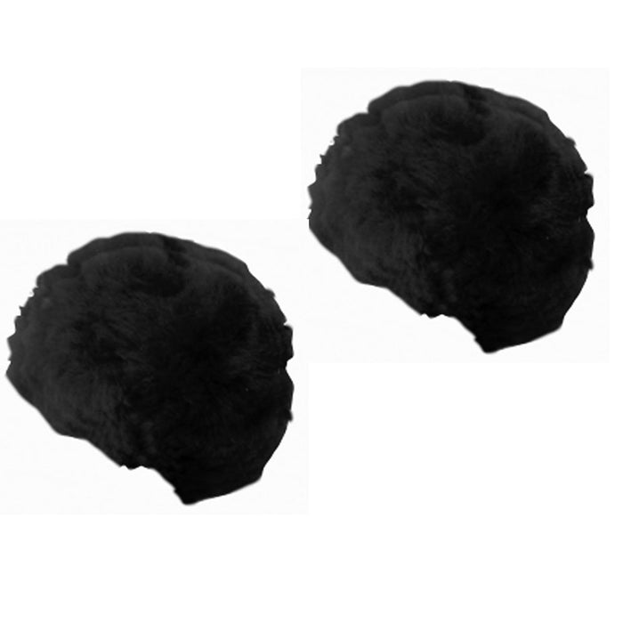 Best Friend Black Sheepskin Ear Plugs - Sold in Pairs