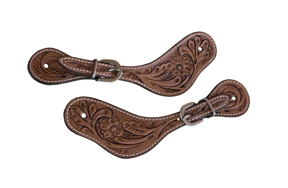 Shenandoah Kid's Floral Tooled Spur Strap