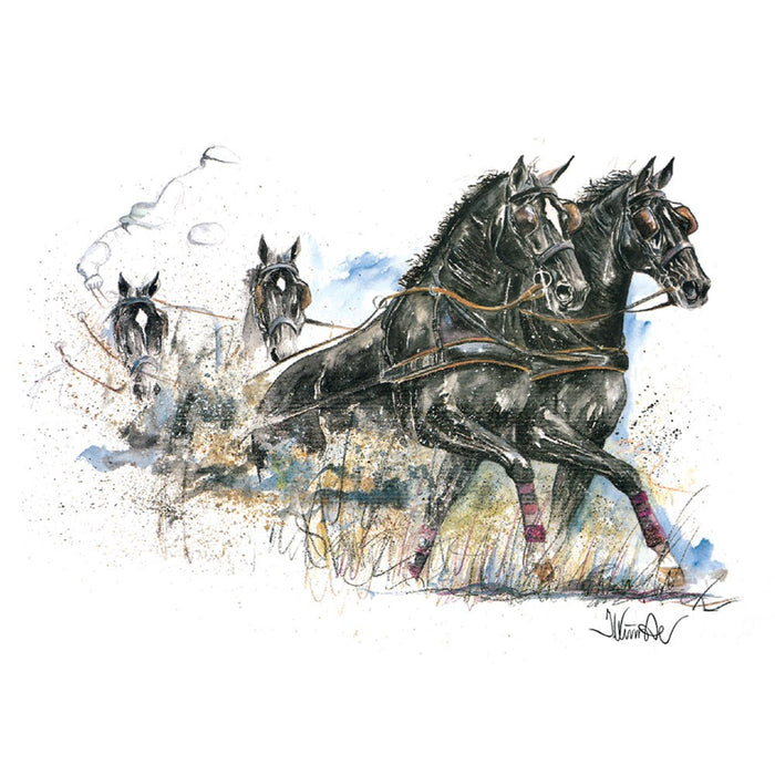 Maurizio (Driving) Horse 19.75" X 27.5" Print