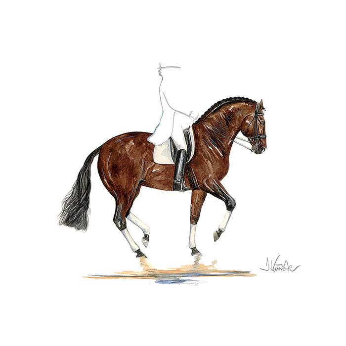 Belle Epoque (Dressage) Horse 19.75" X 27.5" Print