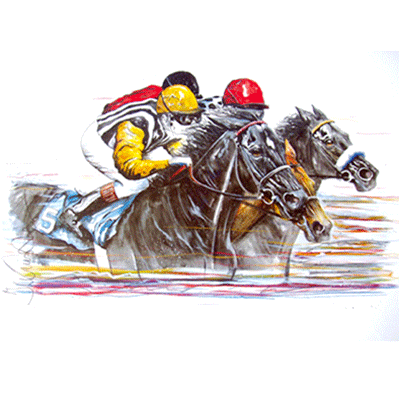 Speed (Horse Racing) Horse 19.75" X 27.5" Print