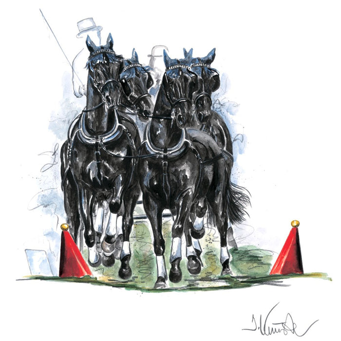 Quadro (Driving) Horse 19.75" X 27.5" Print