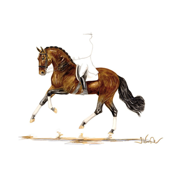 Prima Donna (Dressage) Horse 19.75" X 27.5" Print