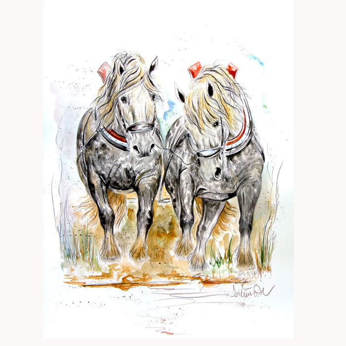 Gravus (Draft Horses) Horse 19.75" X 27.5" Print