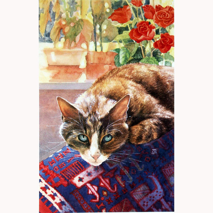Cat On A Persian Rug Print