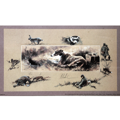 Lurcher (Lying By Hole) Print