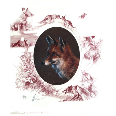 Oval Fox 2 Print