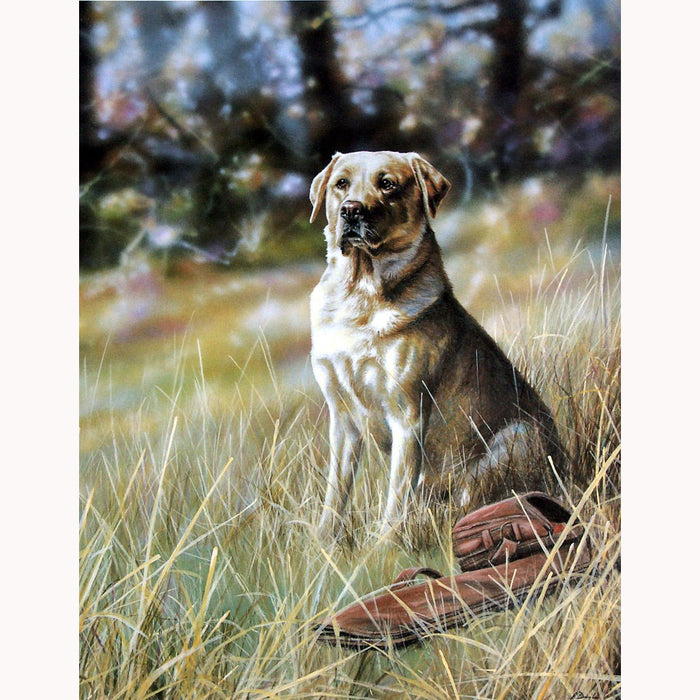 Dedication Yellow Lab Print