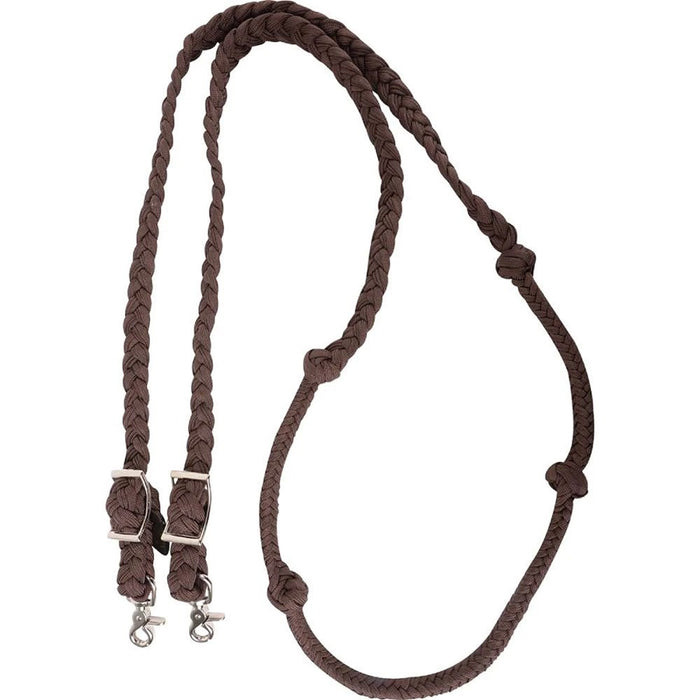 Braided Knotted Flat Roping Reins