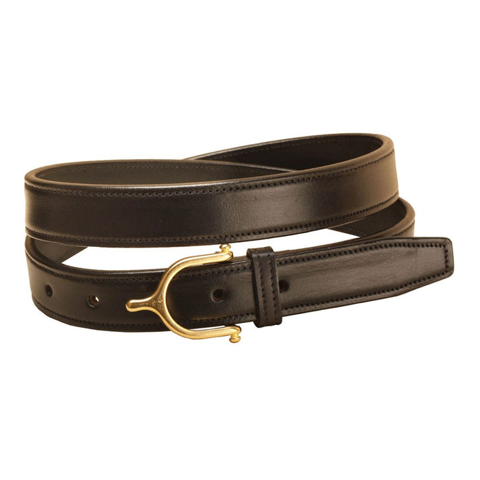 Tory Leather 1" Brass Spur Buckle Belt